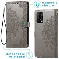 imoshion Etui de téléphone Mandala Oppo A74 (4G) - Gris