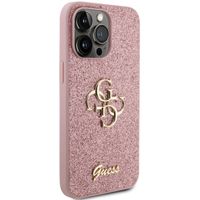 Guess Coque 4G Metal Logo Glitter Apple iPhone 15 Pro Max - Rose