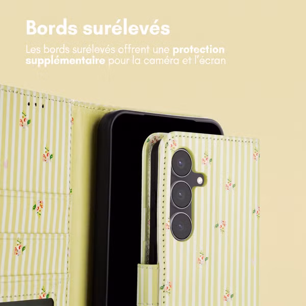 imoshion Étui de télephone portefeuille Design Samsung Galaxy S25 FE - Garden Stripes