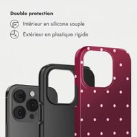 Selencia Coque arrière Vivid Apple iPhone 14 Pro - Happy Dots Burgundy