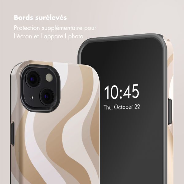 Selencia Coque arrière Vivid Tough avec MagSafe iPhone 13 - Desert Waves Beige