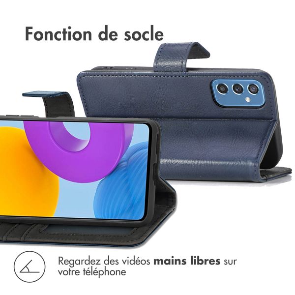 imoshion Étui de téléphone portefeuille Luxe Samsung Galaxy M52 - Bleu foncé