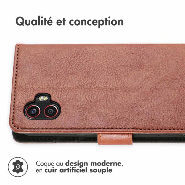 imoshion Étui de téléphone portefeuille Luxe Samsung Galaxy Xcover 6 Pro - Brun