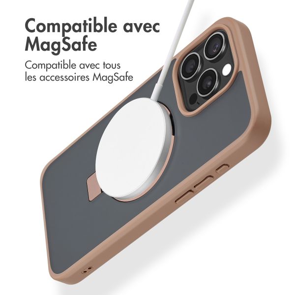 Accezz Coque Ring Stand avec MagSafe iPhone 15 Pro Max - Brown