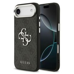 Guess Coque 4G Metal Logo Backcover Apple iPhone Air - Silver Edge - Black