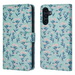 imoshion Étui de télephone portefeuille Design Samsung Galaxy A54 (5G) - Blue Flowers