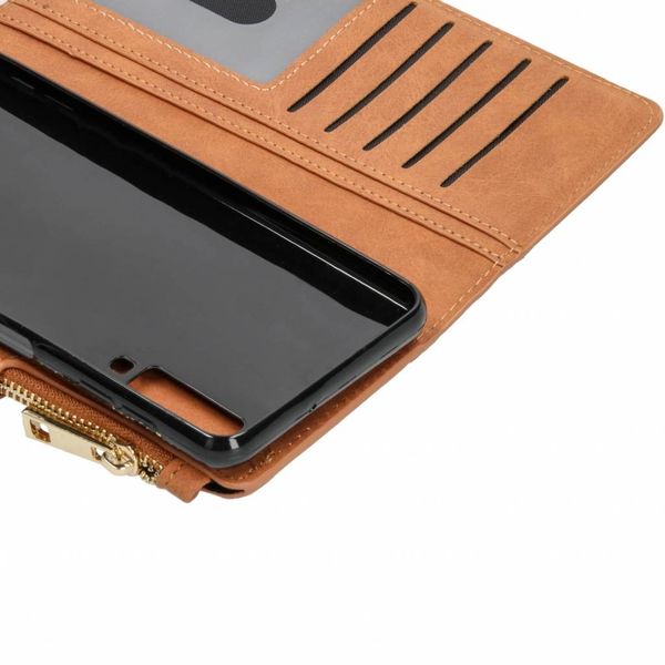 Porte-monnaie de luxe Samsung Galaxy A7 (2018) - Brun