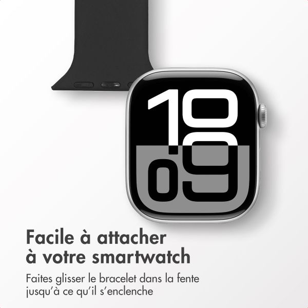 imoshion Bracelet infirmier en silicone Apple Watch Series 1 t/m 11 / SE / Ultra (44/45/46/49 mm) - Noir