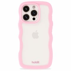 Holdit Coque Wavy iPhone 16 Pro Max - Pink / Transparent