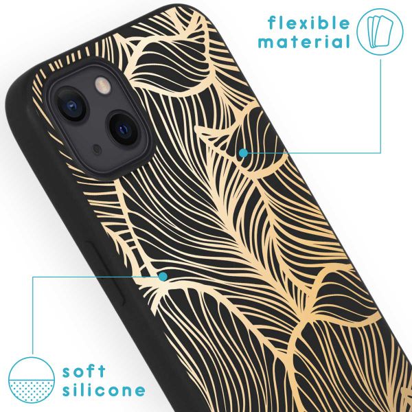 imoshion Coque Design iPhone 13 - Feuilles / Noir