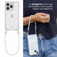 imoshion Coque avec dragonne + bracelet Apple iPhone 14 Pro Max - Perles Cœurs