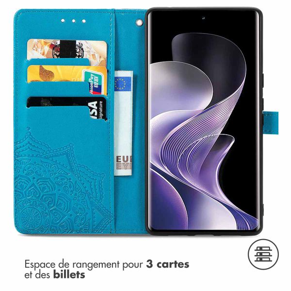 imoshion Etui de télephone Mandala Xiaomi Redmi Note 14 Pro Plus (5G) - Turquoise