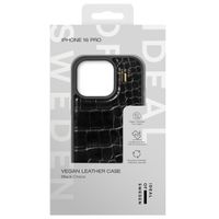 iDeal of Sweden Coque Vegan Leather iPhone 16 Pro - Black Croco