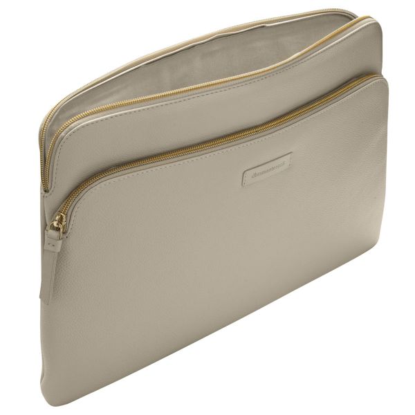 dbramante1928 ﻿Paris+ Sleeve - Pochette ordinateur 14 pouces - Cuir véritable - MacBook Pro 14 pouces - Sand Dune