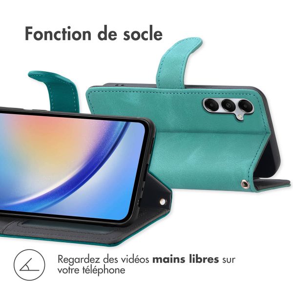 imoshion Etui de télephone portefeuille avec cordon Samsung Galaxy A35 - Turquoise
