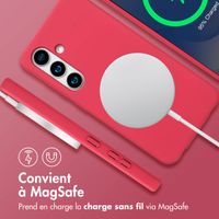 imoshion Coque arrière Color avec cordon amovible et MagSafe Samsung Galaxy S24 / S25 - Red Raspberry