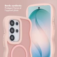 Selencia Coque arrière Wavy avec MagSafe Samsung Galaxy S26 Ultra - Soft Pink