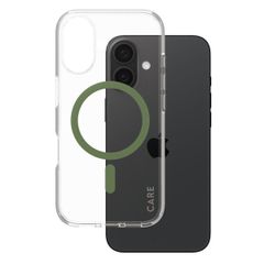 PanzerGlass Coque CARE Urban Combat MagSafe iPhone 16 - Transparent / Vert