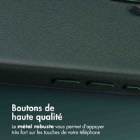 Accezz Coque arrière en cuir avec MagSafe Apple iPhone 16 - Cedar Green
