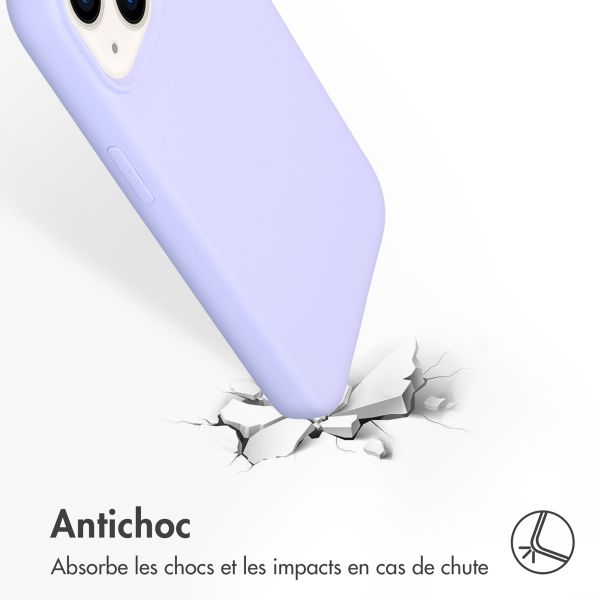 Accezz Coque Liquid Silicone avec MagSafe Apple iPhone 14 / 13 - Violet