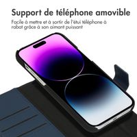 Accezz Étui de téléphone portefeuille en cuir de qualité supérieure 2 en 1 Apple iPhone 14 Pro Max - Vert foncé