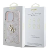 Guess Coque 4G Metal Logo Backcover Apple iPhone 16 Pro - Rose