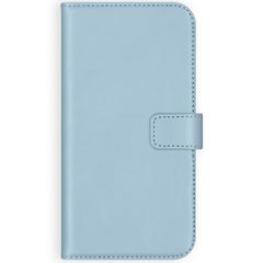 Selencia Étui portefeuille en cuir véritable Samsung Galaxy S20 FE - Air Blue