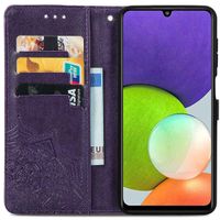 imoshion Etui de téléphone portefeuille Mandala Samsung Galaxy M22 / A22 (4G) - Violet