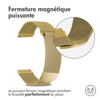 imoshion Bracelet magnétique milanais  - Connexion universelle 20 mm - Taille M - Doré