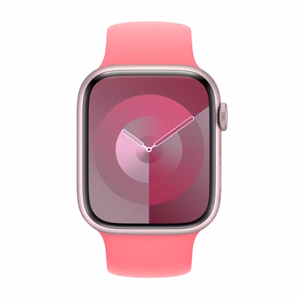 Apple Bracelet Boucle unique en Silicone Apple Watch Series 1 - 11 / SE / Ultra (44/45/46/49 mm) - Taille 7 - Pink