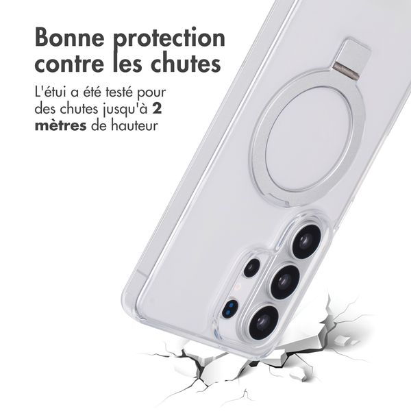 Accezz Coque Ring Stand avec MagSafe Samsung Galaxy S26 Ultra - Transparent