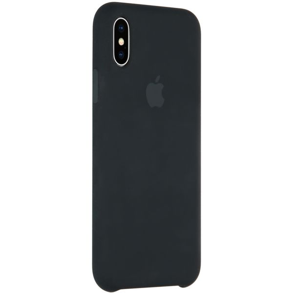 Apple Coque en silicone iPhone X - Noir