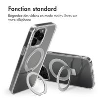 Accezz Coque Ring Stand avec MagSafe iPhone 14 Pro Max - Transparent