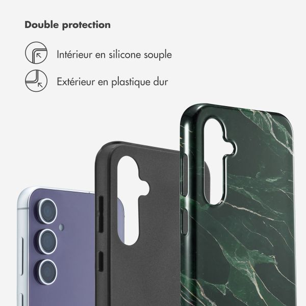 Selencia Coque arrière Vivid Samsung Galaxy S23 FE - Chic Marble Quartz