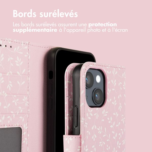 imoshion Étui de téléphone portefeuille Design iPhone 14 - Pink Bazaar Flowers