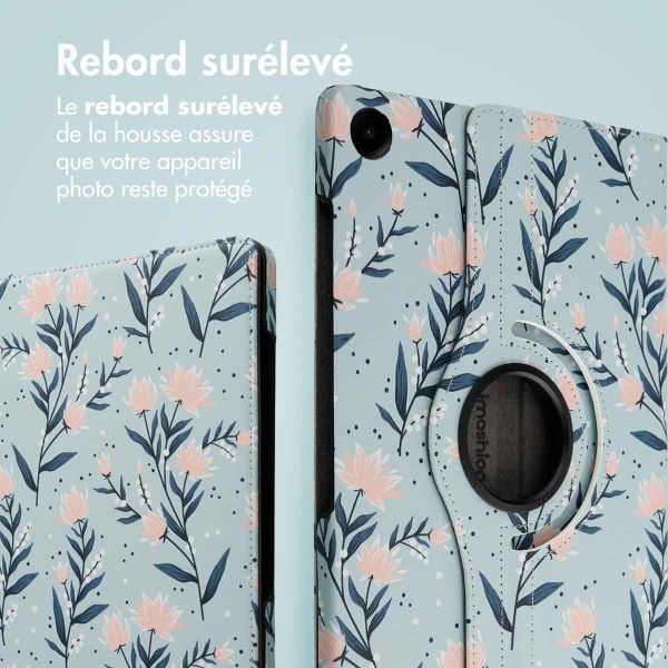 imoshion Coque tablette Design rotatif à 360° Samsung Galaxy Tab A9 Plus - Flowers