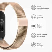 imoshion Bracelet magnétique milanais Xiaomi Smart Band 8 / 9 - Rose Doré
