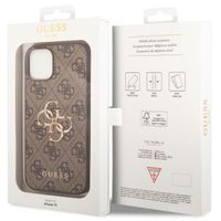 Guess Coque 4G Metal Logo Backcover iPhone 15 - Brun