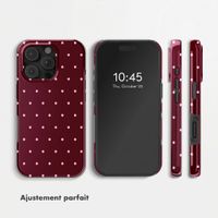 Selencia Coque arrière Vivid Apple iPhone 16 Pro - Happy Dots Burgundy