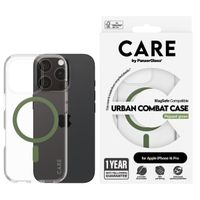 CARE by PanzerGlass Coque Urban Combat MagSafe Apple iPhone 16 Pro - Green