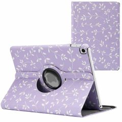 imoshion Coque tablette Design rotatif à 360° Apple iPad 9 (2021) 10.2 pouces / iPad 8 (2020) 10.2 pouces / iPad 7 (2019) 10.2 pouces - Laverder Flowers