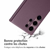 Accezz Coque arrière en cuir avec MagSafe Samsung Galaxy S24 Ultra - Heath Purple