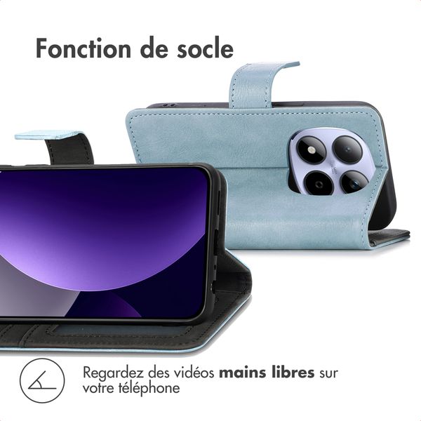 imoshion Étui de télephone portefeuille Xiaomi Redmi Note 15 Pro Plus (5G) - Bleu clair