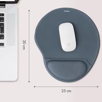 imoshion Tapis de souris ergonomique - Tapis de souris avec repose-poignet - 30 x 25 cm - Bleu seal