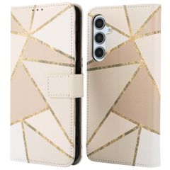 imoshion Étui de téléphone portefeuille Design Samsung Galaxy A35 - Beige Graphic