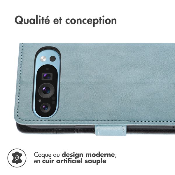 imoshion Étui de téléphone portefeuille Google Pixel 9 / 9 Pro - Bleu clair