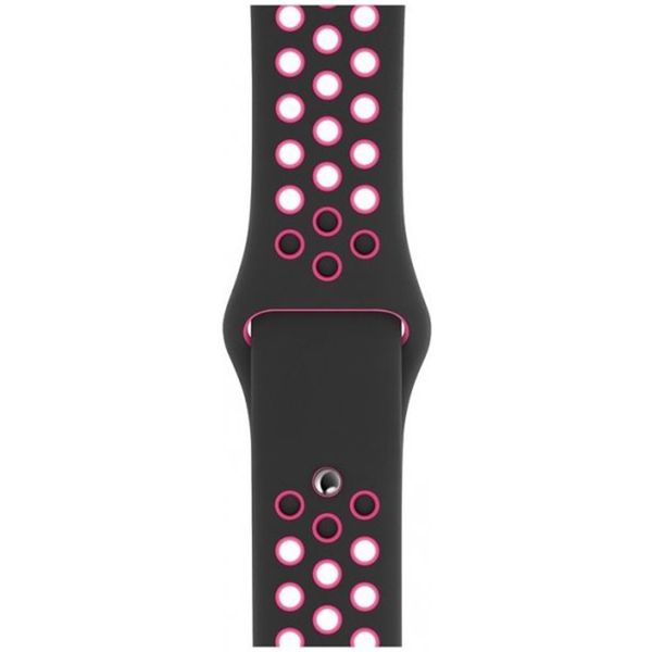 Apple Bracelet Nike Sport Apple Watch Series 1 t/m 9 / SE (38/40/41 mm) | Series 10 / 11 (42 mm) - Black / Pink Blast