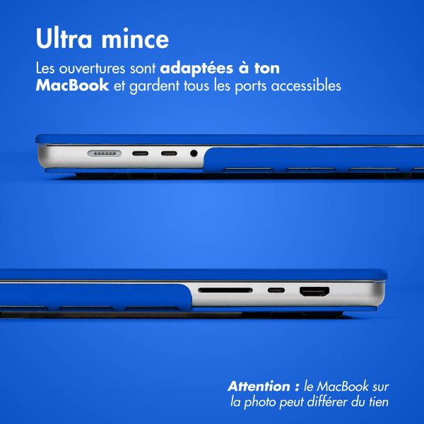 imoshion Coque rigide pour MacBook Pro 16 pouces (2021) / Pro 16 pouces (2023) M3 chip - A2485 / A2780 / A2991 / A3186 / A3403 - Cobalt Blue