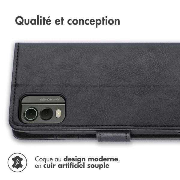 imoshion Étui de téléphone portefeuille Luxe Nokia C32 - Noir