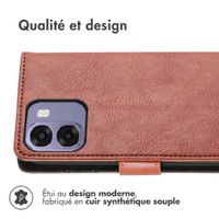 imoshion Étui de télephone portefeuille de luxe Oppo A6x (4G/5G) - Marron
